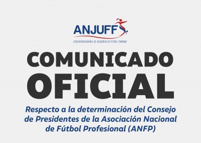 Respecto a la determinación del Consejo de Presidentes de la ANFP